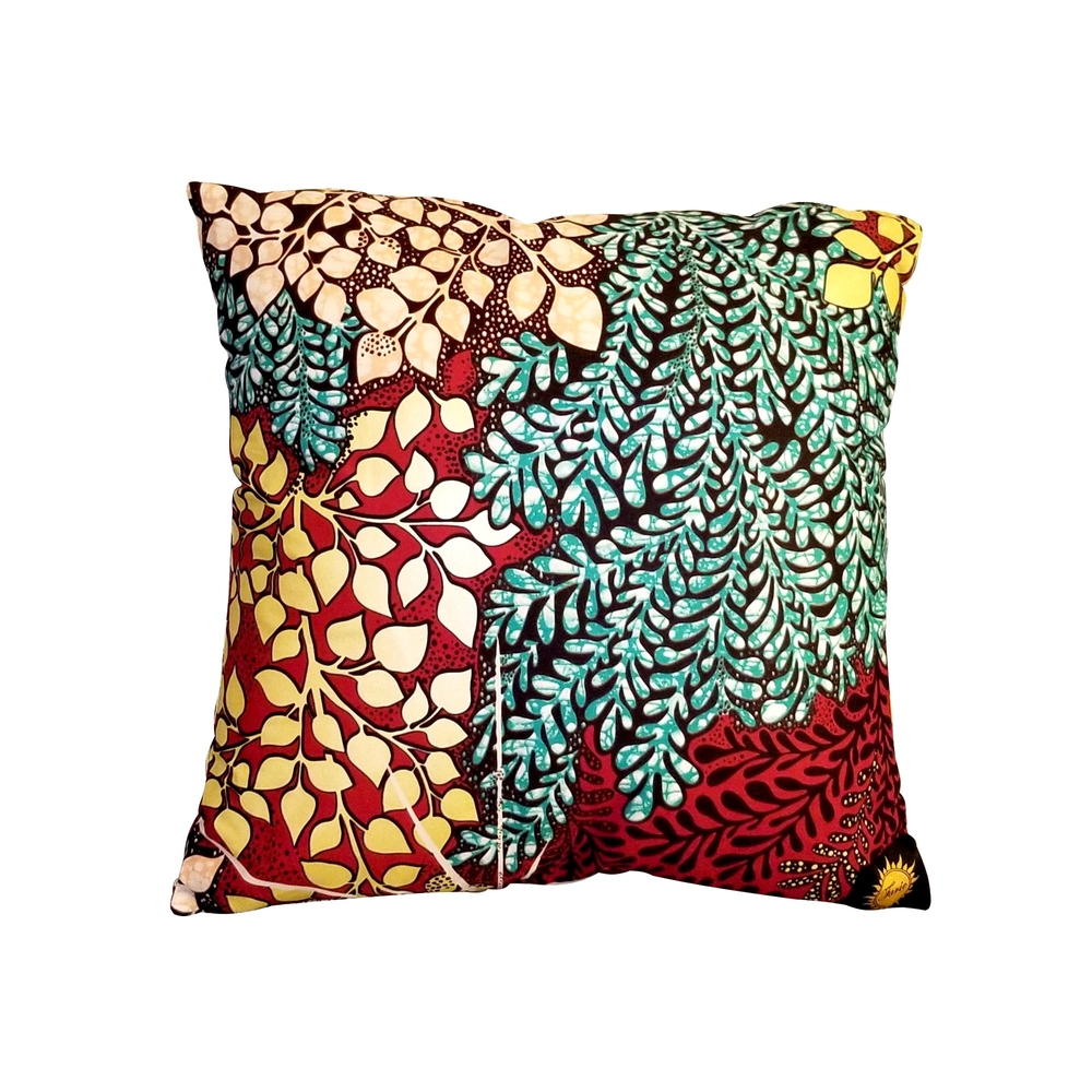 Colorful Leaf Pattern Throw Pillow